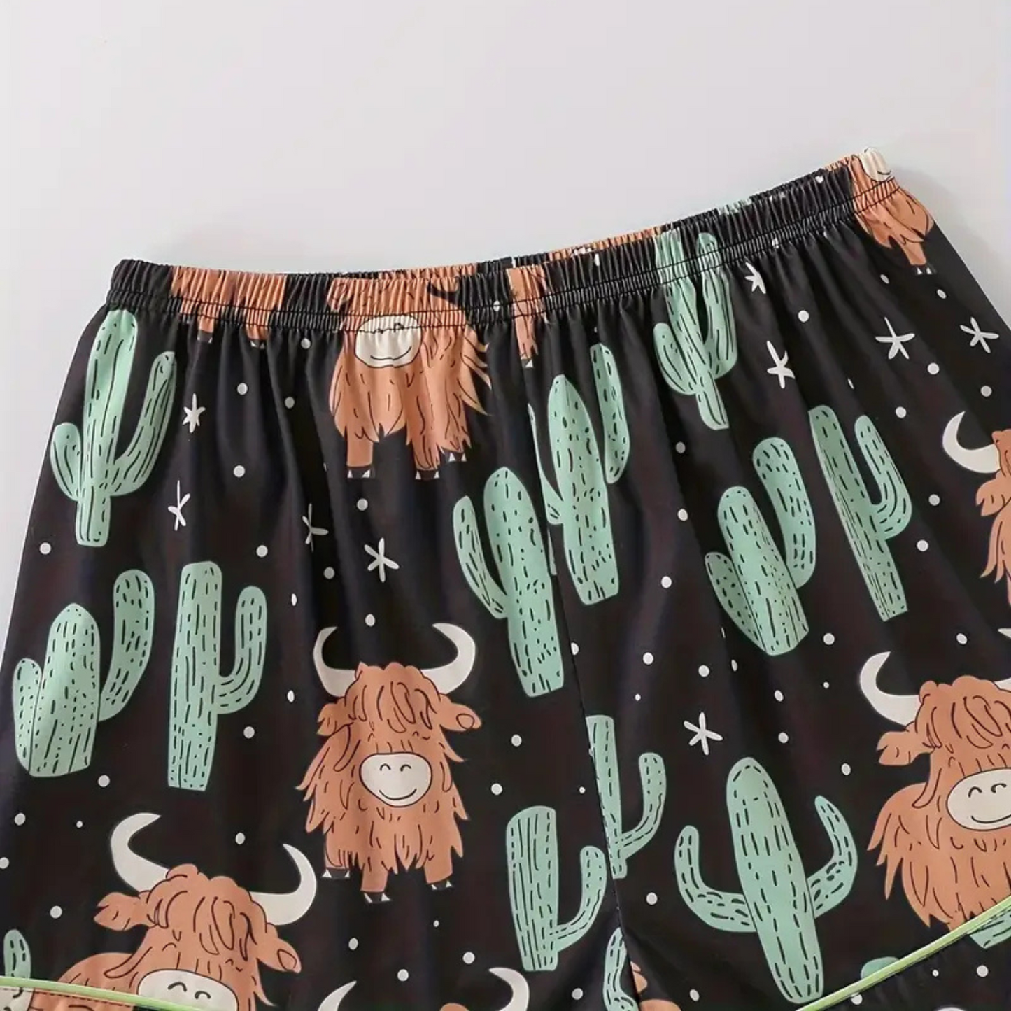 The Highland Cow Cactus Women's Pajama Set
